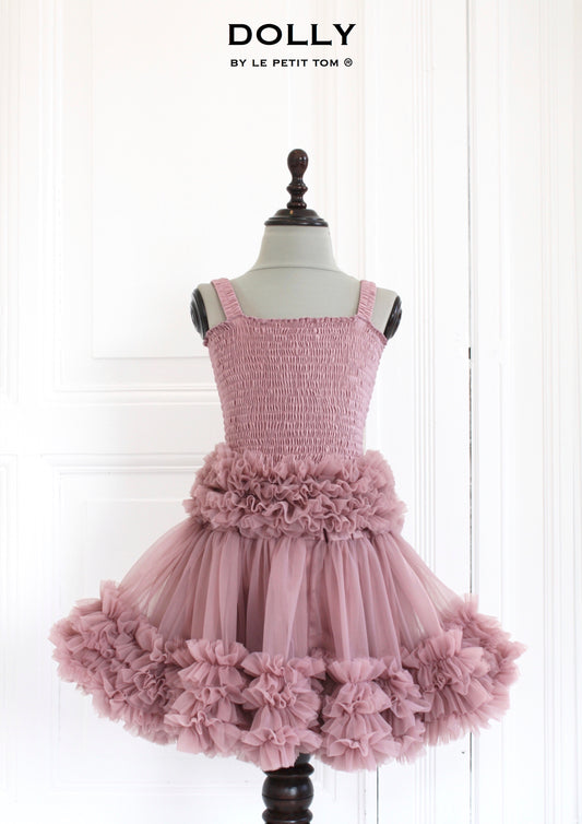 Frilly Top Linne Mauve