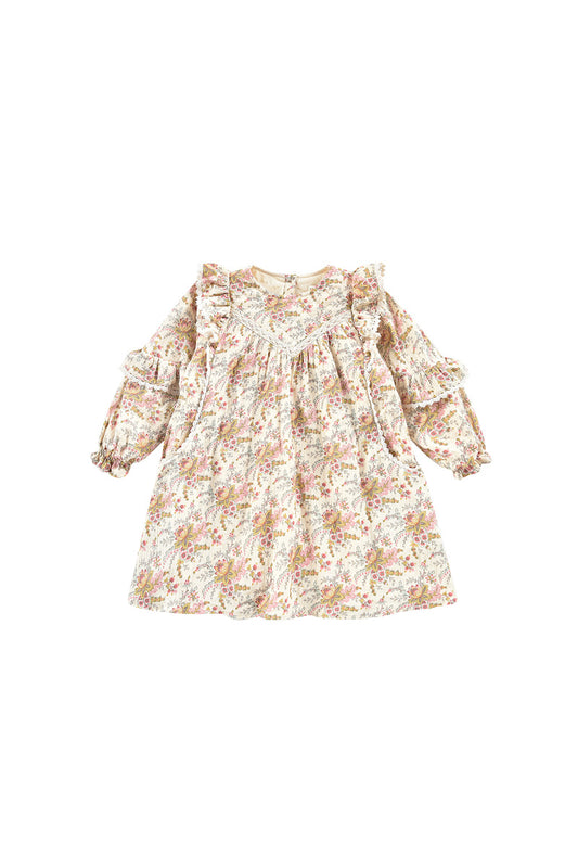 Lara klänning Cream French Flowers