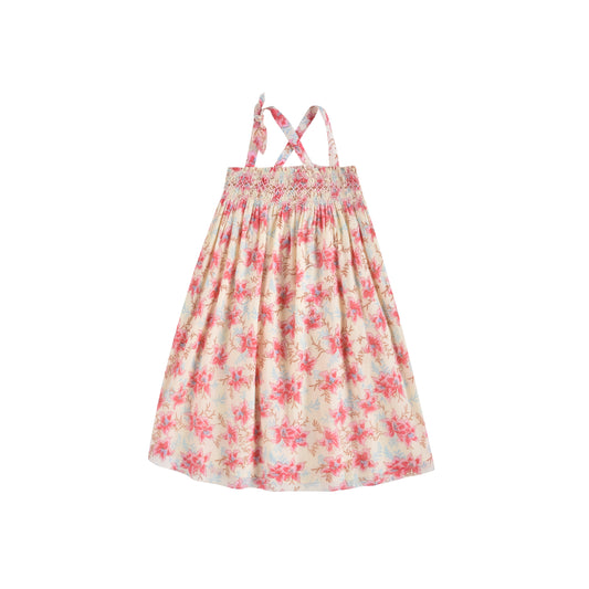 Marceline Dress Raspberry Flowers