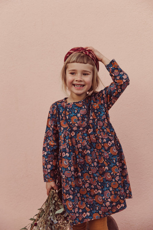 Roulotta klänning Charcoal Bohemian Flowers