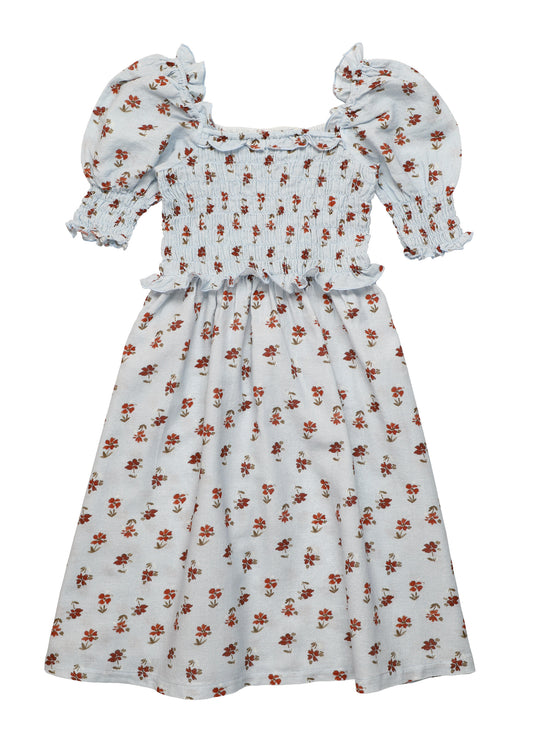 Jane Dress Soft Woven Daisy Flower