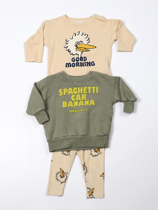 Birdie long sleeve T-shirt soybean