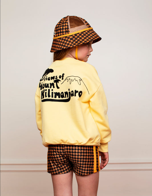 Houndstooth Solhatt Brun