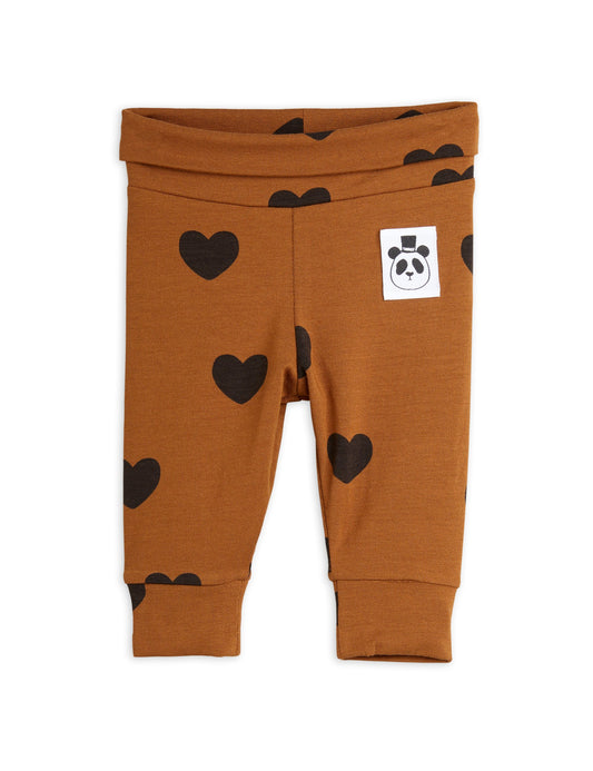 Basic Hearts Leggings Nyfödd Brun