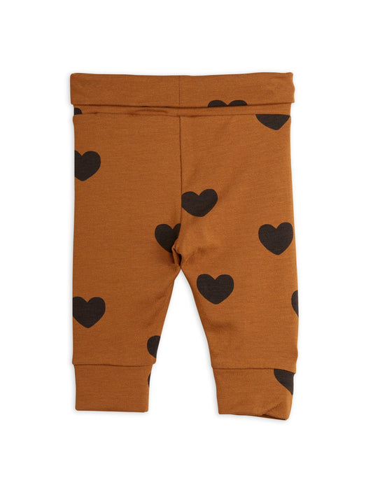 Basic Hearts Leggings Nyfödd Brun