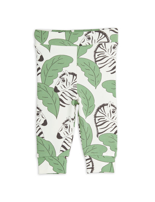 Zebra leggings Nyfödd Grön