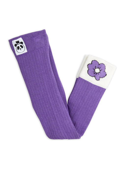 Spaceflower Ribbade Leggings Purple