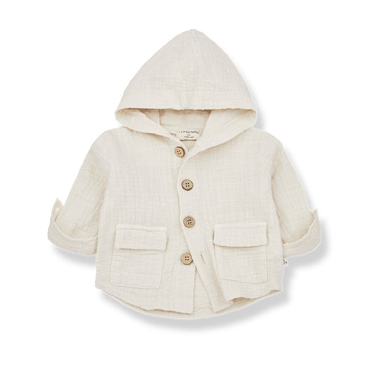 Pol Double Cotton Muslin Jacket Bone