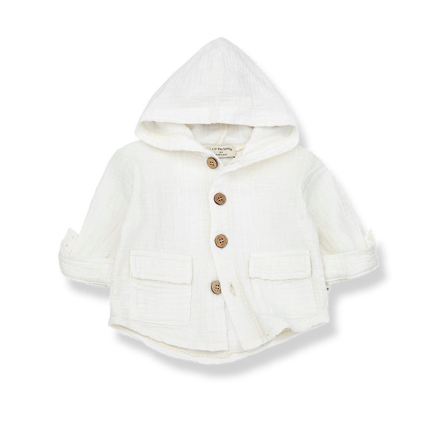 Pol Double Cotton Muslin Jacket Off-white