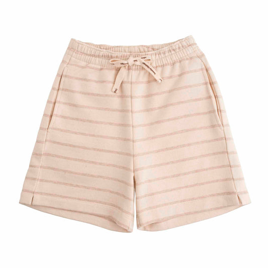 Stripped Boy Shorts Light Brown