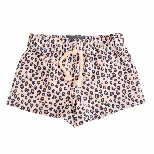 Animal Print Shorts Light Brown