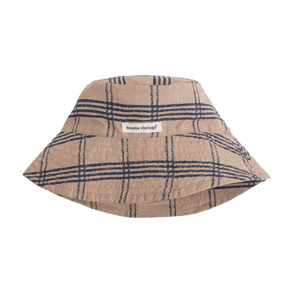 Checked Cap Light Brown