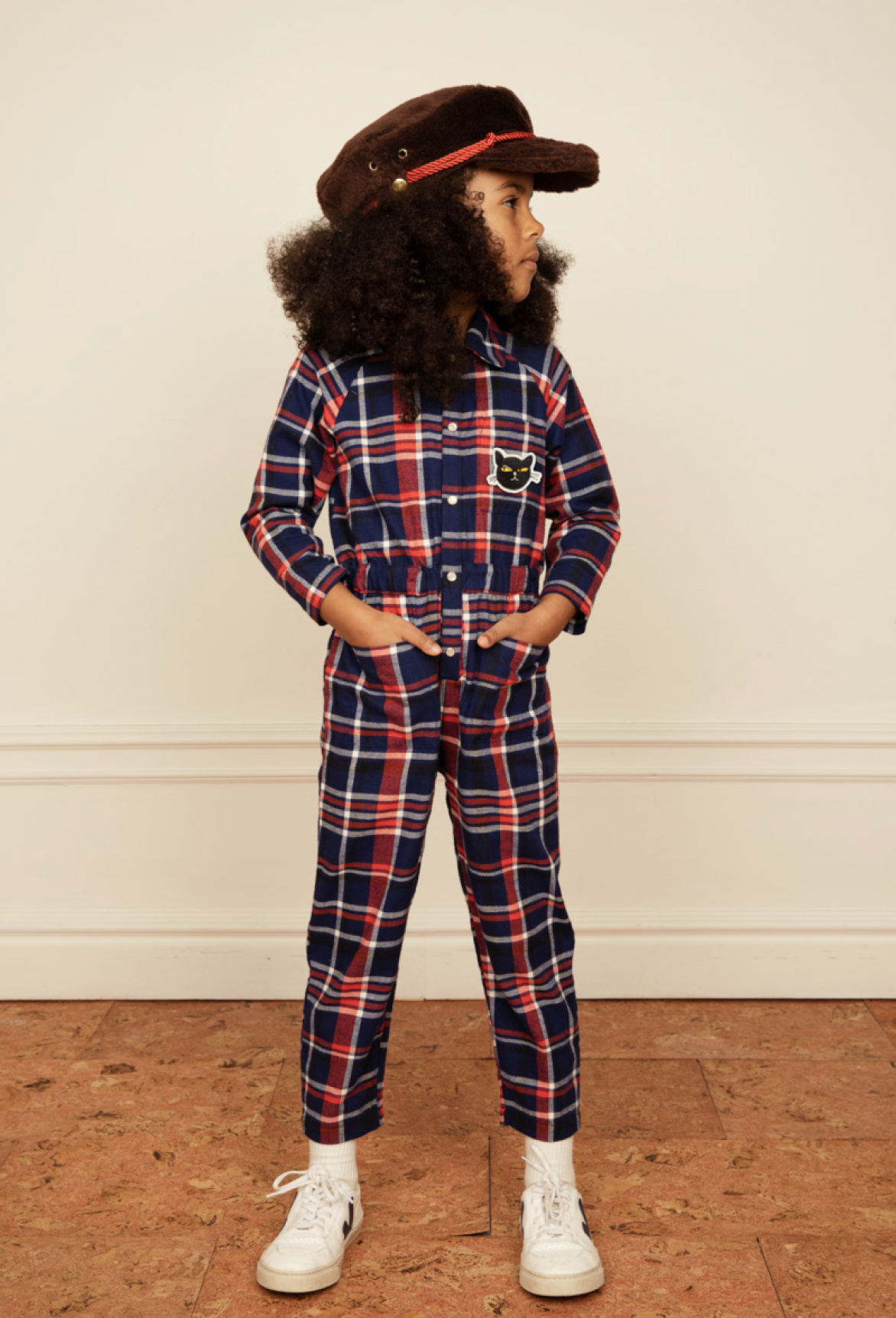 Flanell Check Woven Jumpsuit