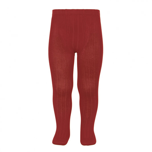 Wide Rib Basic Tights Ruby