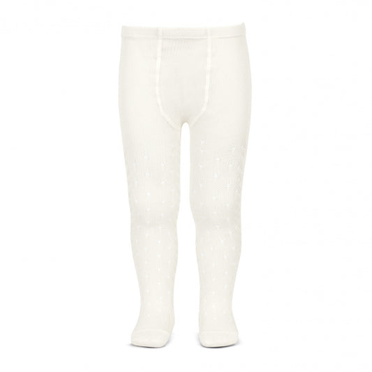 Perle Side Openwork tights Beige
