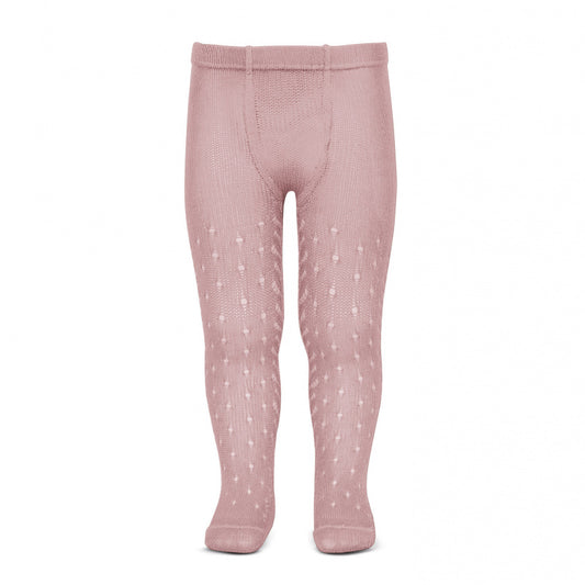 Perle Side Openwork tights Pale Pink