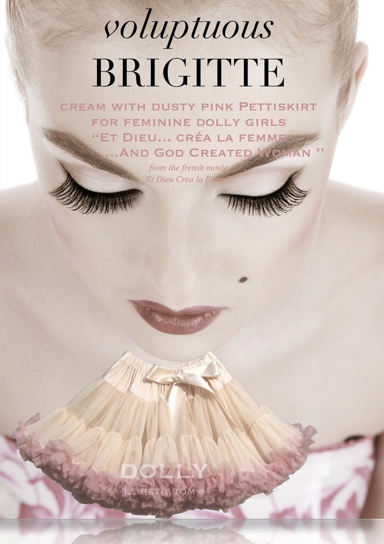 Brigitte Bardot Pettiskirt Kjol Cream Dusty Pink
