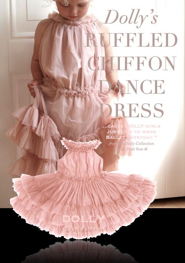 Ruffled Chiffon Dance Dress Klänning Pink