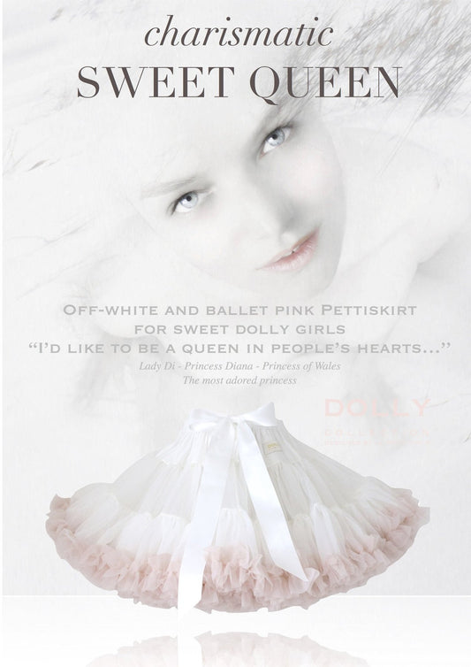 Sweet Queen Pettiskirt Kjol Off-White Ballet Pink